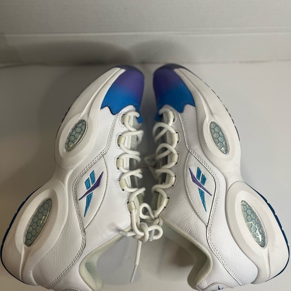 Reebok Men's Question Low Basketball Shoes GV7629 Radiant Aqua/Hyper Purple Sz12 - Picture 4 of 13